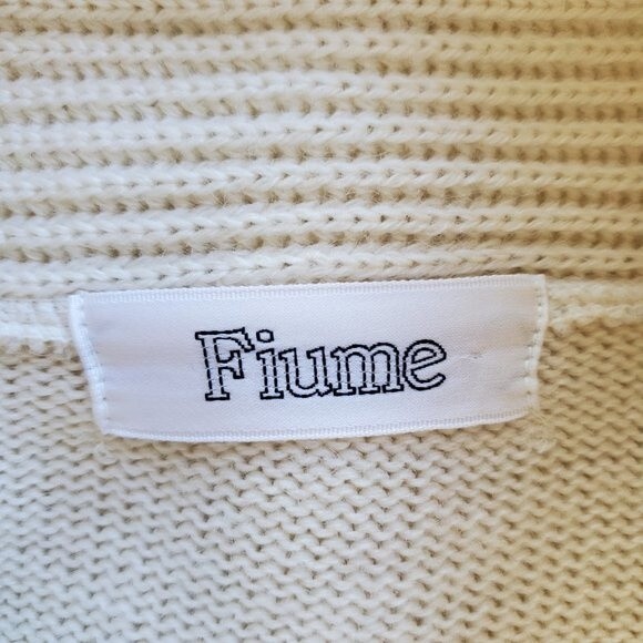 Vintage 70's Fiume Cream Tulip Cowlneck Sweater - Picture 7 of 8